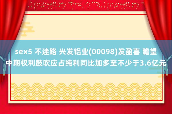 sex5 不迷路 兴发铝业(00098)发盈喜 瞻望中期权利鼓吹应占纯利同比加多至不少于3.6亿元