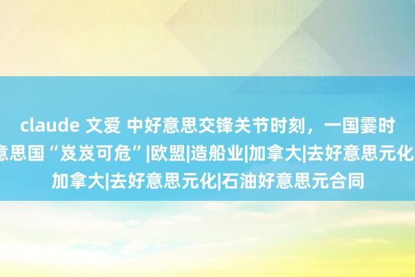 claude 文爱 中好意思交锋关节时刻，一国霎时倒向“中国”，好意思国“岌岌可危”|欧盟|造船业|加拿大|去好意思元化|石油好意思元合同