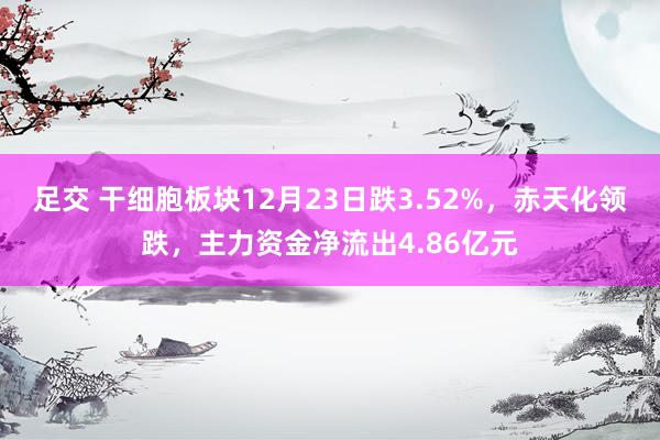 足交 干细胞板块12月23日跌3.52%，赤天化领跌，主力资金净流出4.86亿元